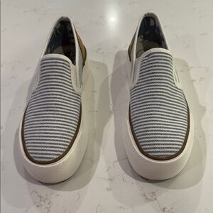 Tommy Bahama Blue and White Striped Loafers